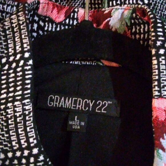 BLAZER by Gramercy 22 FLORAL  Lightweight Fully Lined Size L - Picture 4 of 7